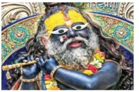 controversy over giving image of saint premanand roop of banke bihari mathura
