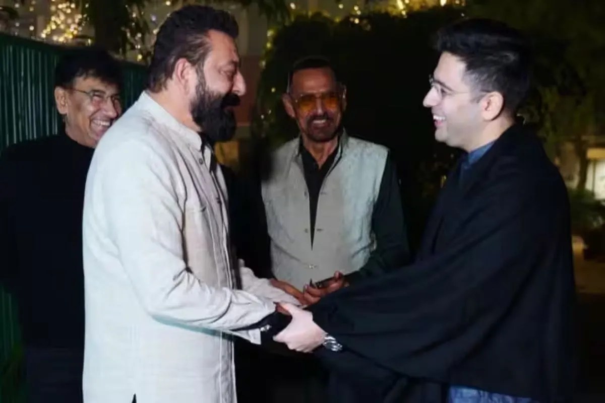 Raghav Chadha Meet Sanjay Dutt At His Delhi Home fans react own your party not join bjp