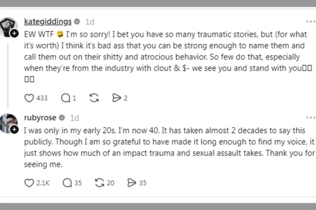 Ruby Rose accuses Katy Perry of sexual assault