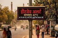 लू का प्रकोप तेज, IMD ने कई जिलों में येलो अलर्ट जारी किया (फोटो सोर्स : AI)