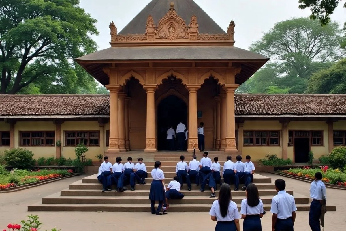 Temple built in government school