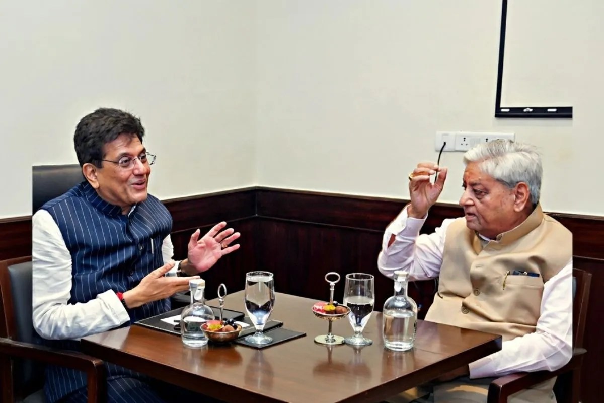 Union Minister Piyush Goyal with Gulab Kothari