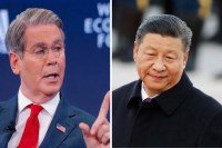 US Treasury Secretary Scott Bessent and Chinese President Xi Jinping.