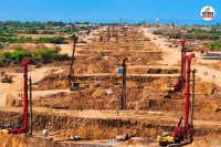 Rajasthan The country largest aqueduct bridge built 30 meters height flow Chambal water