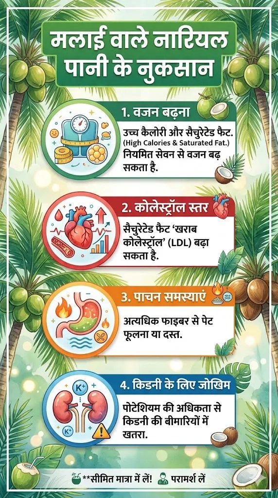 ayruvedic doctor explain Malai wala nariyal pani ke nuksan Chart