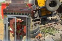 Speeding Tanker Crashes into Temple Collapses Hanuman Statue Remains Standing MP News