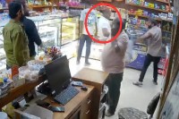 BJP Leader Brother Beats Shop Employee Video viral MP news