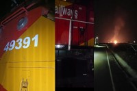 train engine fire 11 hours track blocked passenger Trains Stranded for Hours in bioara mp news