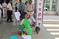 Woman Reaches Collectorate with Petrol and Matches during public hearing MP News