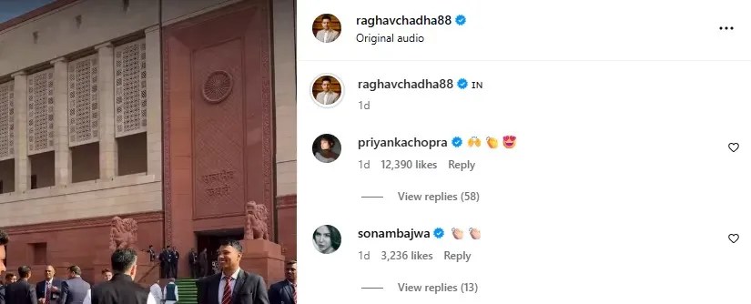 सोनम बाजवा ने किया राघव चड्ढा को सपोर्ट