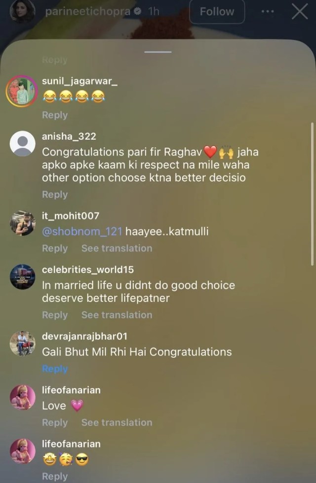 Parineeti Chopra Instagram