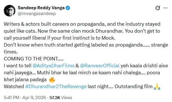 Sandeep Reddy Vanga On Dhurandhar 2