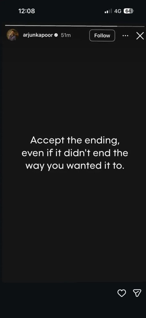 Arjun Kapoor Cryptic Post