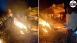 mirzapur dramandganj car fire accident
