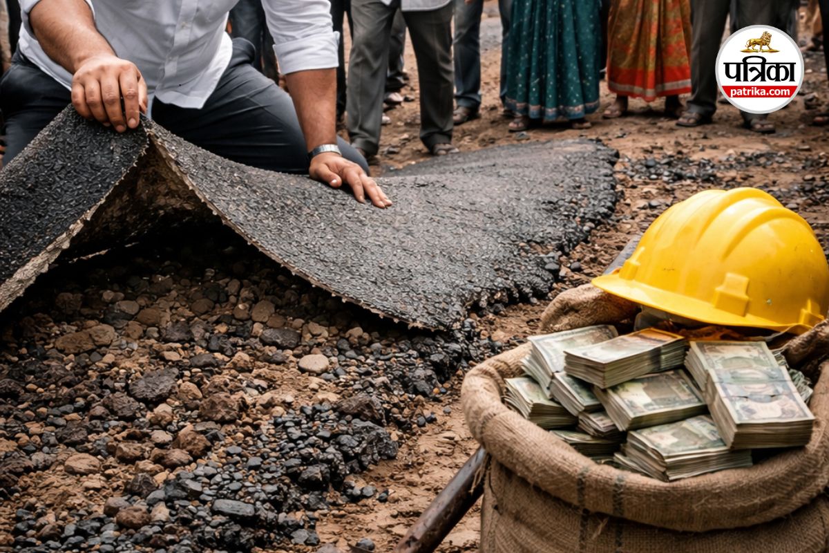 पूर्व विधायक ने मौके पर खोली पोल (photo source- Patrika)