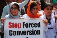 Protest against forced conversion in Pakistan