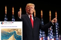 Donald Trump shares picture of Strait of Hormuz calling it 'Strait of Trump'