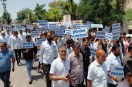 माली समाज के लोगों ने घटना के विरोध में निकाली रैली