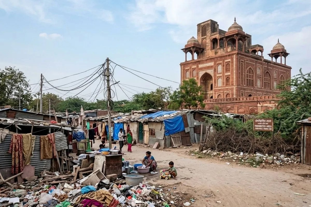 Taj mahal illegal construction, heritage protection india, agra fort encroachment