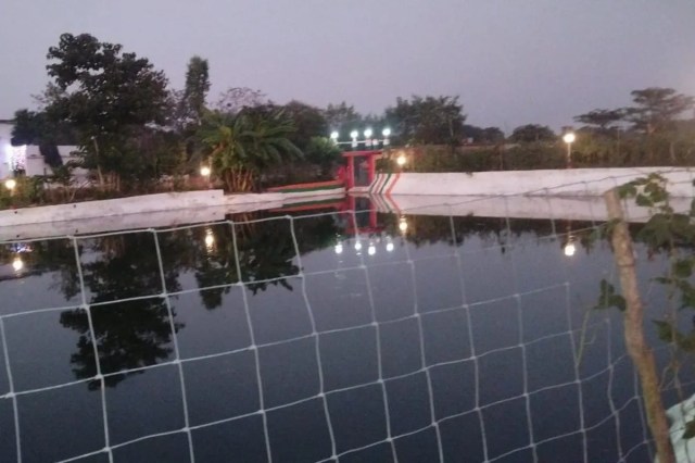 Sarpanch built a swimming pool