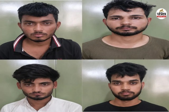 जयपुर में कारों से स्टंट करते 4 आरोपी अरेस्ट, पत्रिका फोटो