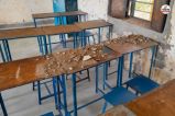 Rajasthan Government Higher Secondary School Amarthoon Ghatol Banswara roof Plaster fell injuring four girl students causing panic