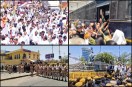 जयपुर में कांग्रेस के प्रदर्शन की तस्वीरें, विरोध और प्रदर्शन के बाद बड़ी संख्या में तैनात रही पुलिस, पहले ही घेरा गया था पूरा क्षेत्र