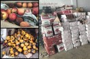 मुहाना मंडी में सड़े हुए फल