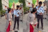 Woman Slaps Guard,woman