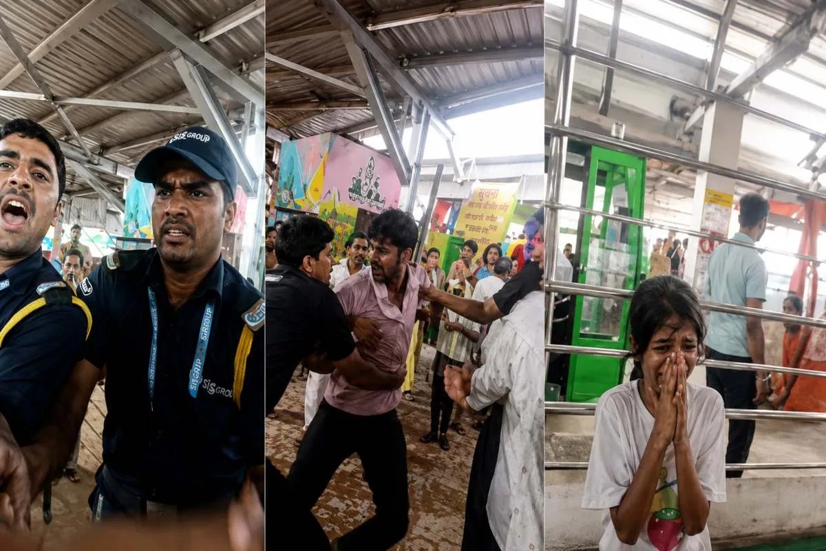 chaos at barsana ropeway in vrindavan security personnel allegedly assaulted devotee who come for darshan