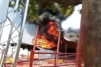 Huge fire in Kudargarh Dham, Kudargarh Dham