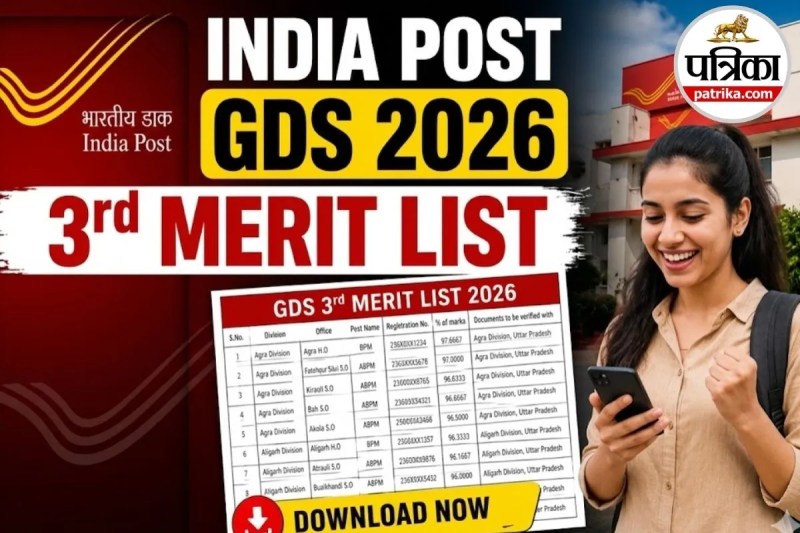 GDS 3rd Merit List 2026 PDF Download
