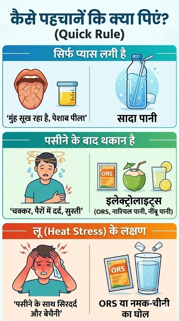 Garmi me kya piye chart in hindi