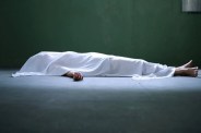 Mariam Varghese stayed with the body of her son Sheenu Varghese in Vidisha