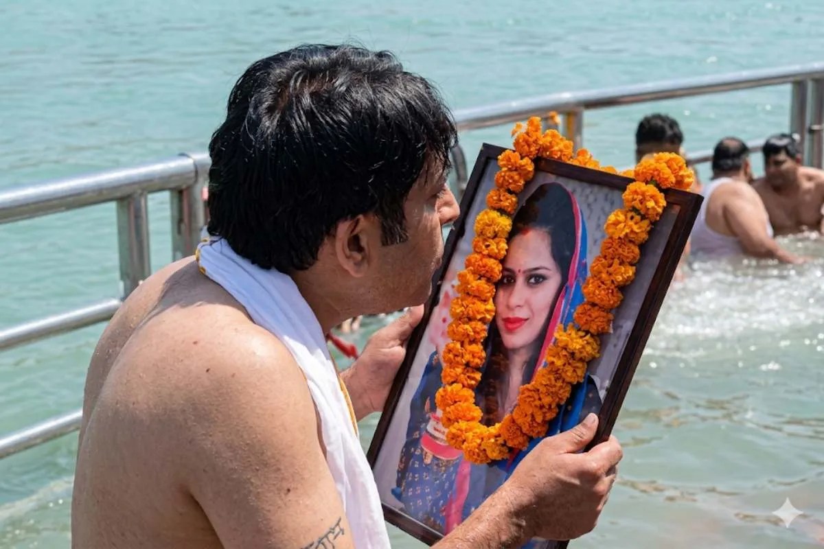 husband performed pind daan of his living wife by spitting on her photo know whole story haridwar