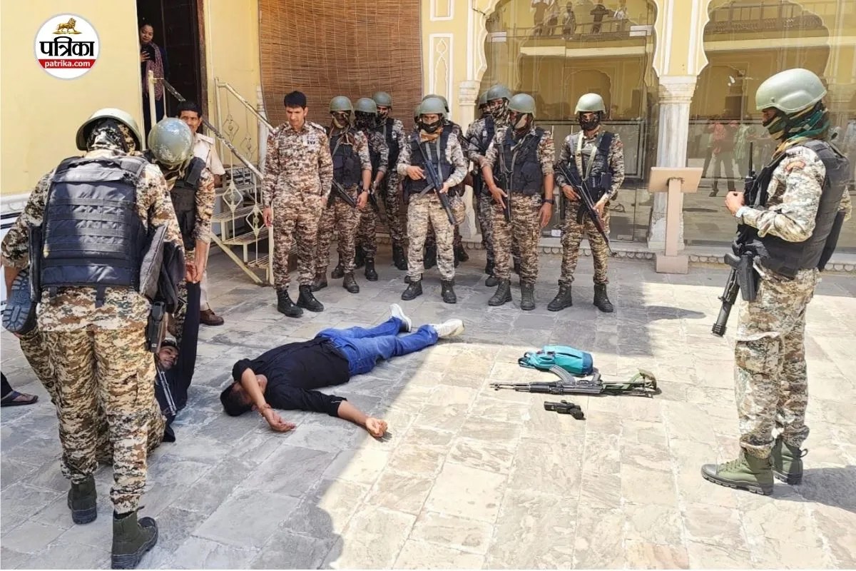 Jaipur Hawa Mahal ATS Mock Drill (Photo- Patrika)