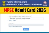MPSC Admit Card 2026 Link