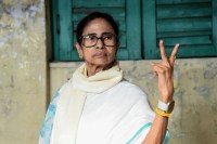 Mamata Banerjee addressing TMC counting agents via video conference ahead of West Bengal election results, rejecting exit polls and claiming 200+ seats victory.