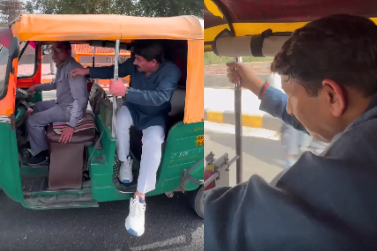 Manoj Tiwari Auto Ride Video