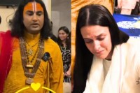 Neha Dhupia Visits Aniruddhacharya Ashram