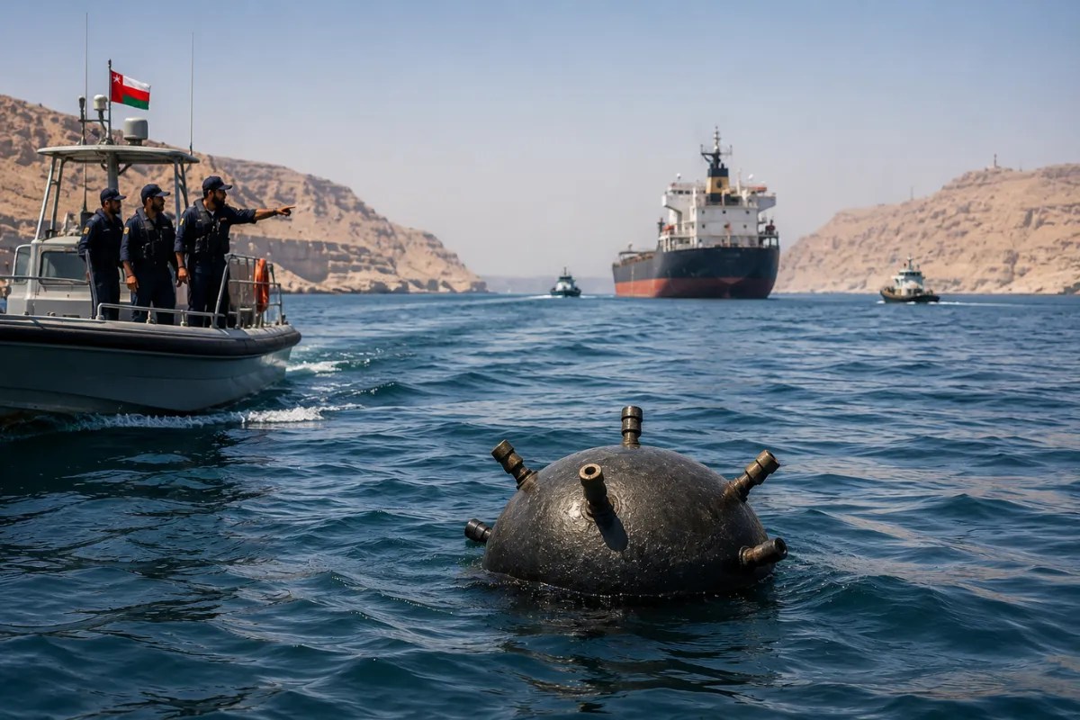Oman issues alert after suspected floating mine found in Strait of Hormuz