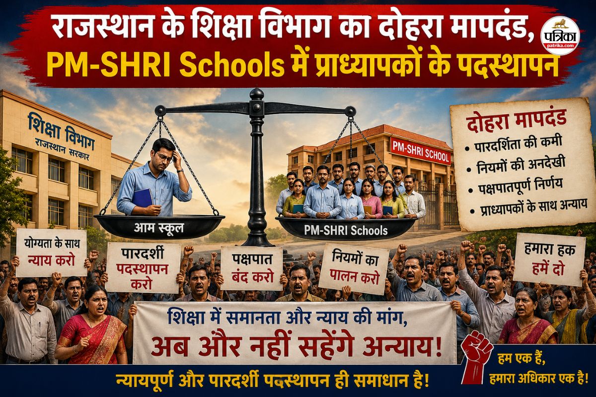 Rajasthan Education Department Double Standards Regarding Lecturers Posting PM-SHRI Schools Educational Federation Raises Objection