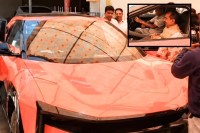 Rajasthan BJP Chief Madan Rathore Saffron EV Car PM Modi Fuel Saving Campaign