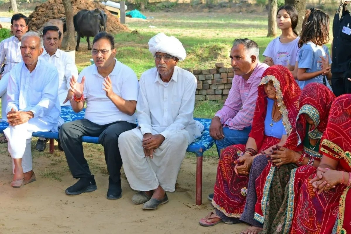 CM Bhajan Lal Sharma with Farmers - File PIC