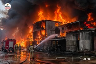 Nadbai Mustard Oil Mill Fire Incident - AI PIC