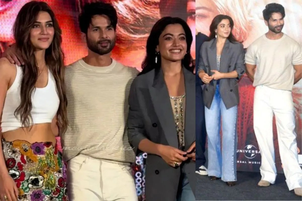 Rashmika Mandanna scary after Shahid Kapoor touch her waist actress reaction viral in Cocktail 2 Event