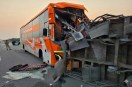 horrific road accident on lucknow agra expressway sleeper bus collides with truck 13 passengers injured