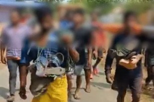 Shoes garland, Crime in Surajpur, theives wear shoes garland