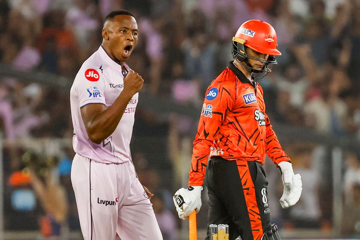 Kagiso Rabada Celebrating Abhishek Sharma Wickets