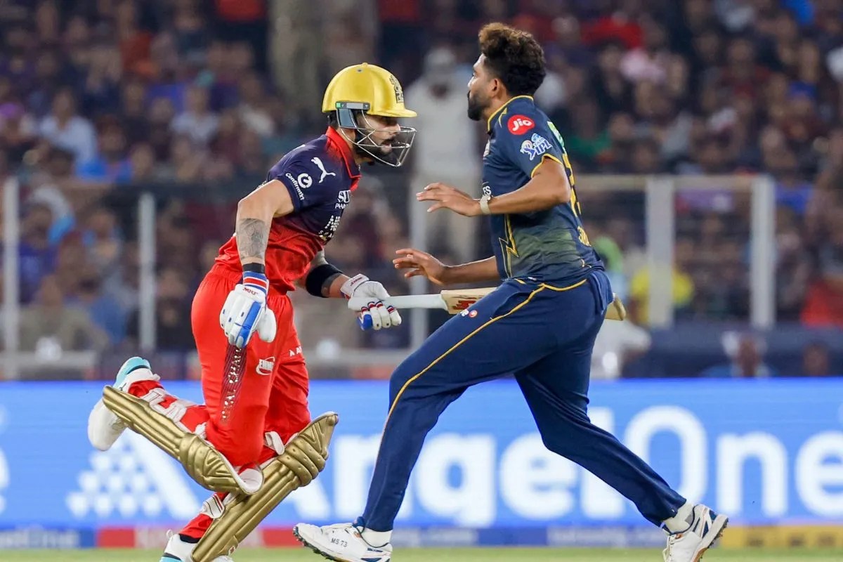Virat Kohli and Mohammad Siraj